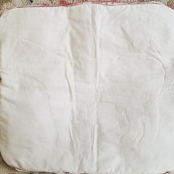 Vintage Cow Pillow Cover Red Calico Cotton - Picture 10 of 11